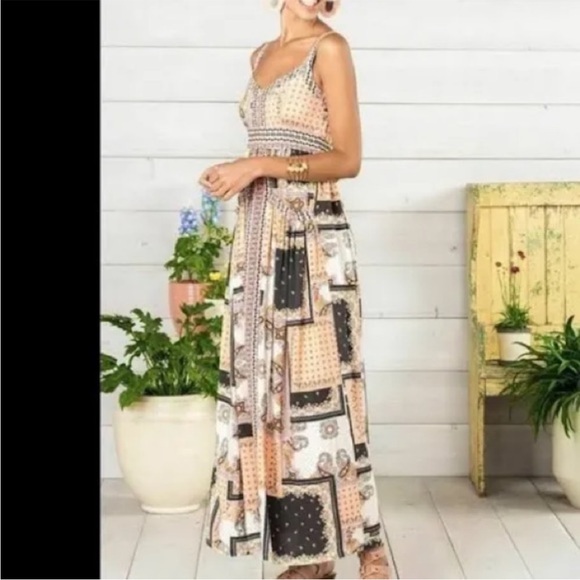 Matilda Jane Perfectly Paisley Patchwork Maxi Dress Size Small - Picture 16 of 16